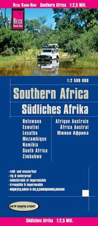 Vorderes Coverbild Reise Know-How Landkarte Südliches Afrika (1:2.500.000) : Botswana, Lesotho, Mosambik, Namibia, Simbabwe, Südafrika, Swasiland
