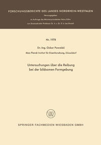 Vorderes Coverbild Untersuchungen über die Reibung bei der bildsamen Formgebung