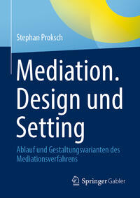 Vorderes Coverbild Mediation. Design und Setting