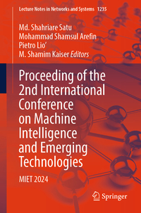 Vorderes Coverbild Proceeding of the 2nd International Conference on Machine Intelligence and Emerging Technologies
