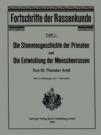 Vorderes Coverbild Die Stammesgeschichte der Primaten und die Entwicklung der Menschenrassen