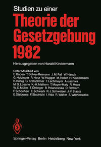Vorderes Coverbild Studien zu einer Theorie der Gesetzgebung 1982