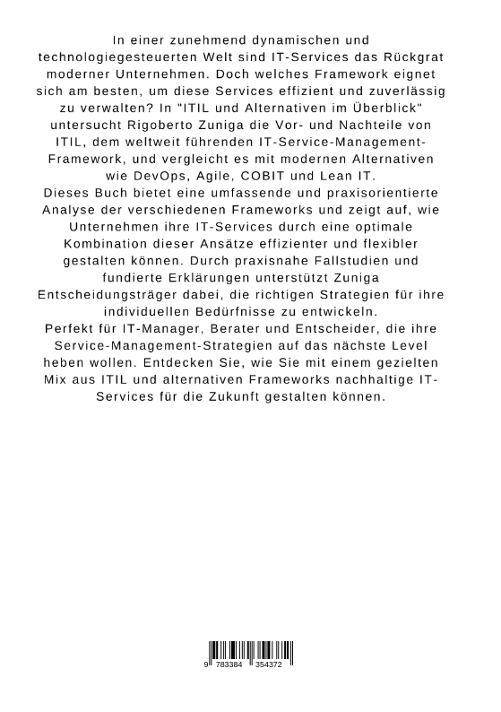 Rückseitencover ITIL und Alternativen im Überblick