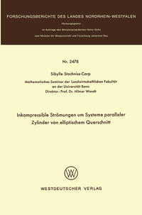 Vorderes Coverbild Inkompressible Strömungen um Systeme paralleler Zylinder von elliptischem Querschnitt