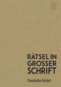 Vorderes Coverbild rätsel in großer schrift