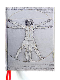 Vorderes Coverbild Premium Skizzenbuch: Leonardo da Vinci, Vitruvianischer Mensch