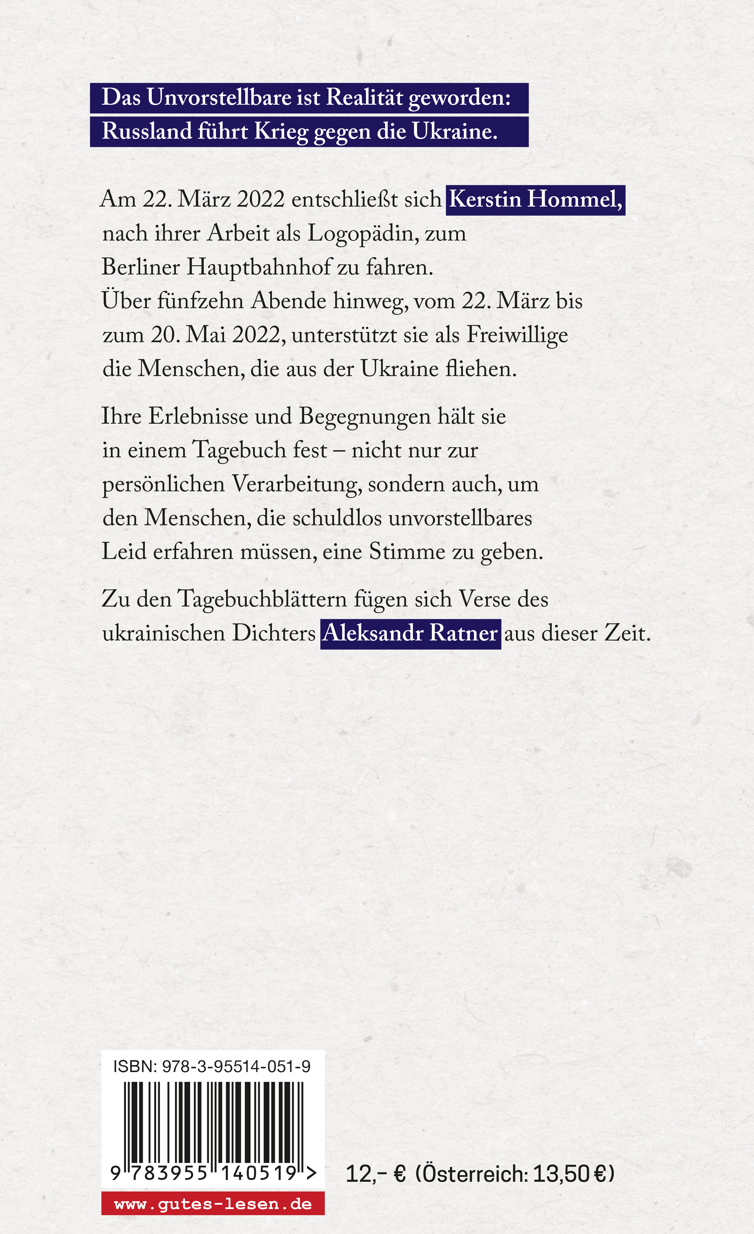 Rückseitencover die Heimat zu verlassen