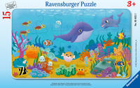 Vorderes Coverbild Kinderpuzzle 15 Teile - Tierkinder unter Wasser
