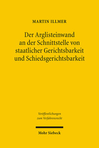 Vorderes Coverbild Der Arglisteinwand an der Schnittstelle von staatlicher Gerichtsbarkeit und Schiedsgerichtsbarkeit