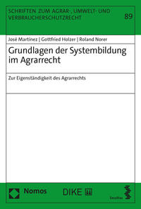 Vorderes Coverbild Grundlagen der Systembildung im Agrarrecht
