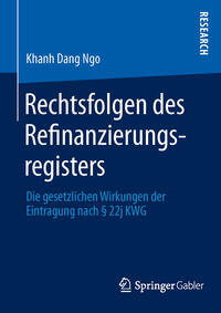 Vorderes Coverbild Rechtsfolgen des Refinanzierungsregisters