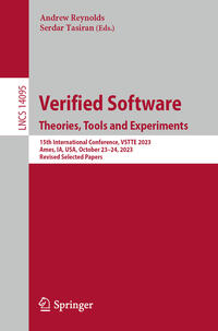 Vorderes Coverbild Verified Software. Theories, Tools and Experiments