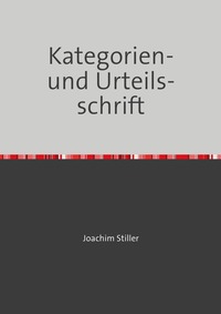 Vorderes Coverbild Kategorien- und Urteilsschrift