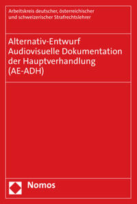 Vorderes Coverbild Alternativ-Entwurf | Audiovisuelle Dokumentation der Hauptverhandlung (AE-ADH)