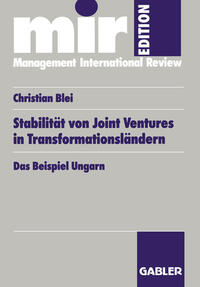 Vorderes Coverbild Stabilität von Joint Ventures in Transformationsländern