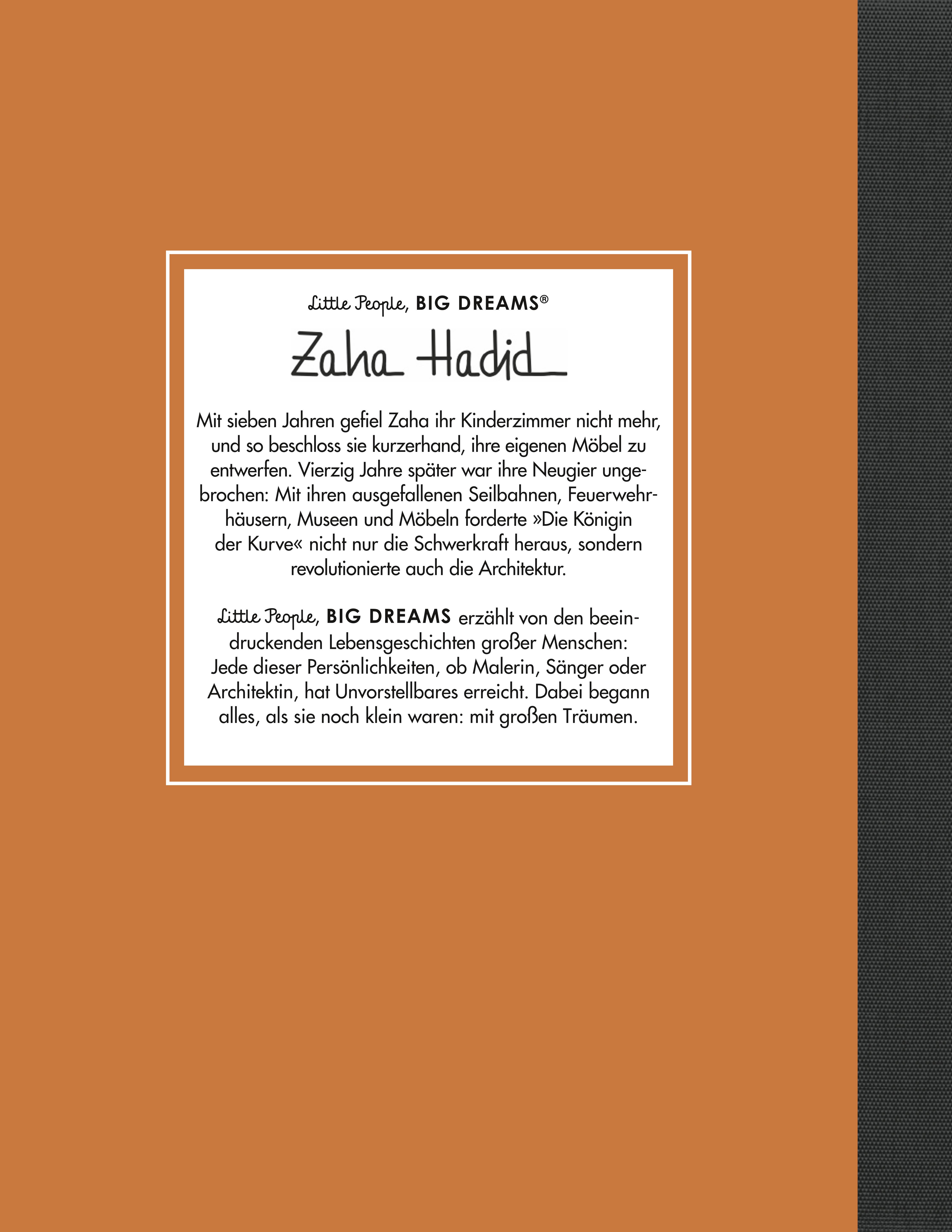 Rückseitencover Zaha Hadid