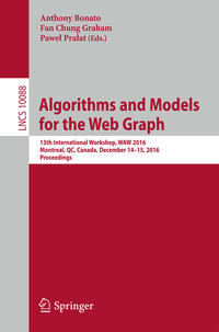 Vorderes Coverbild Algorithms and Models for the Web Graph
