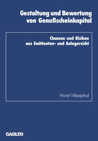 Vorderes Coverbild Gestaltung und Bewertung von Genußscheinkapital