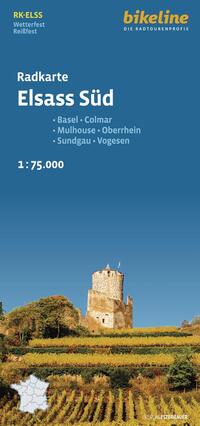 Vorderes Coverbild Radkarte Elsass Süd