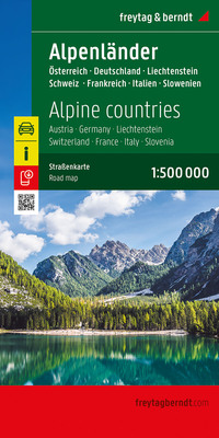 Vorderes Coverbild Alpenländer, Straßenkarte 1:500.000, freytag & berndt