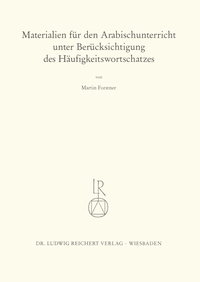 Vorderes Coverbild Materialien für den Arabischunterricht unter Berücksichtigung des Häufigkeitswortschatzes