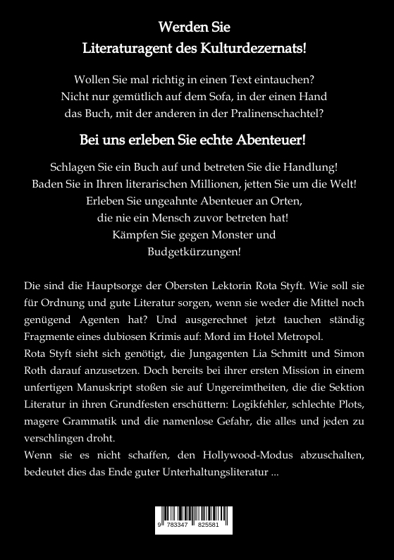 Rückseitencover Mord im Metropol