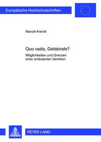 Vorderes Coverbild Quo vadis, Geldstrafe?