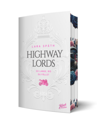 Vorderes Coverbild Highway Lords: So lange, bis du fällst | Aufwendig gestaltete Ausgabe mit Farbschnitt – das integrierte Page Overlay ist limitiert nur in der ersten Auflage enthalten