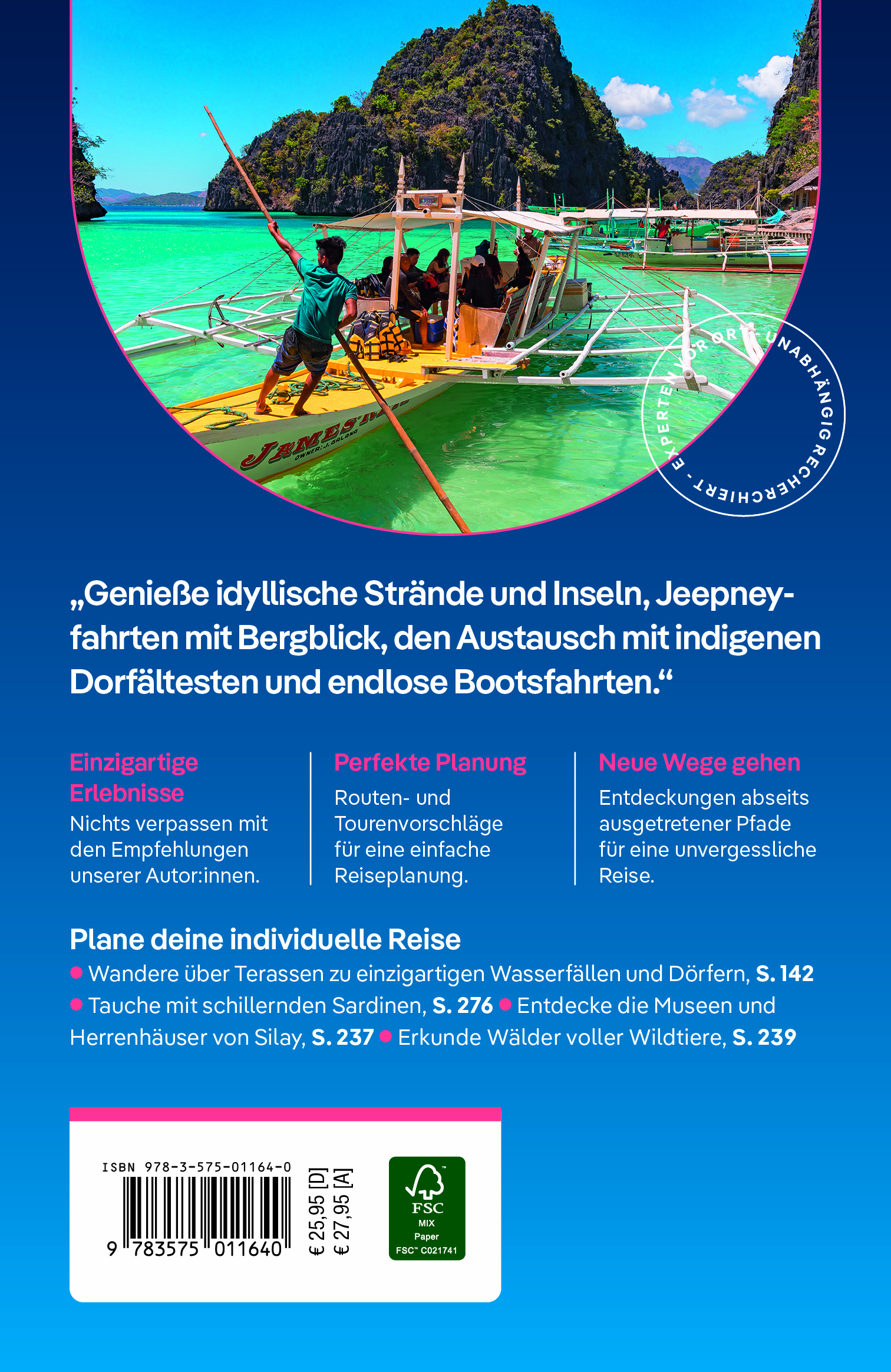 Rückseitencover LONELY PLANET Reiseführer Philippinen