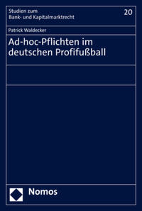 Vorderes Coverbild Ad-hoc-Pflichten im deutschen Profifußball