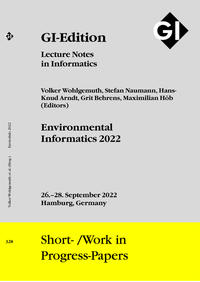 Vorderes Coverbild GI Edition Proceedings Band 328 "EnviroInfo 2022"