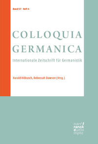 Vorderes Coverbild COLLOQUIA GERMANICA 57, 4