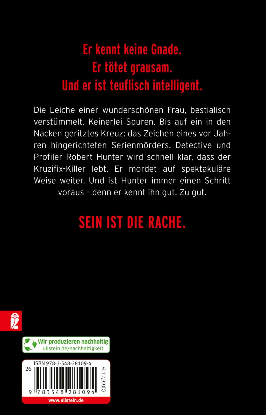 Rückseitencover Der Kruzifix-Killer (Ein Hunter-und-Garcia-Thriller 1)