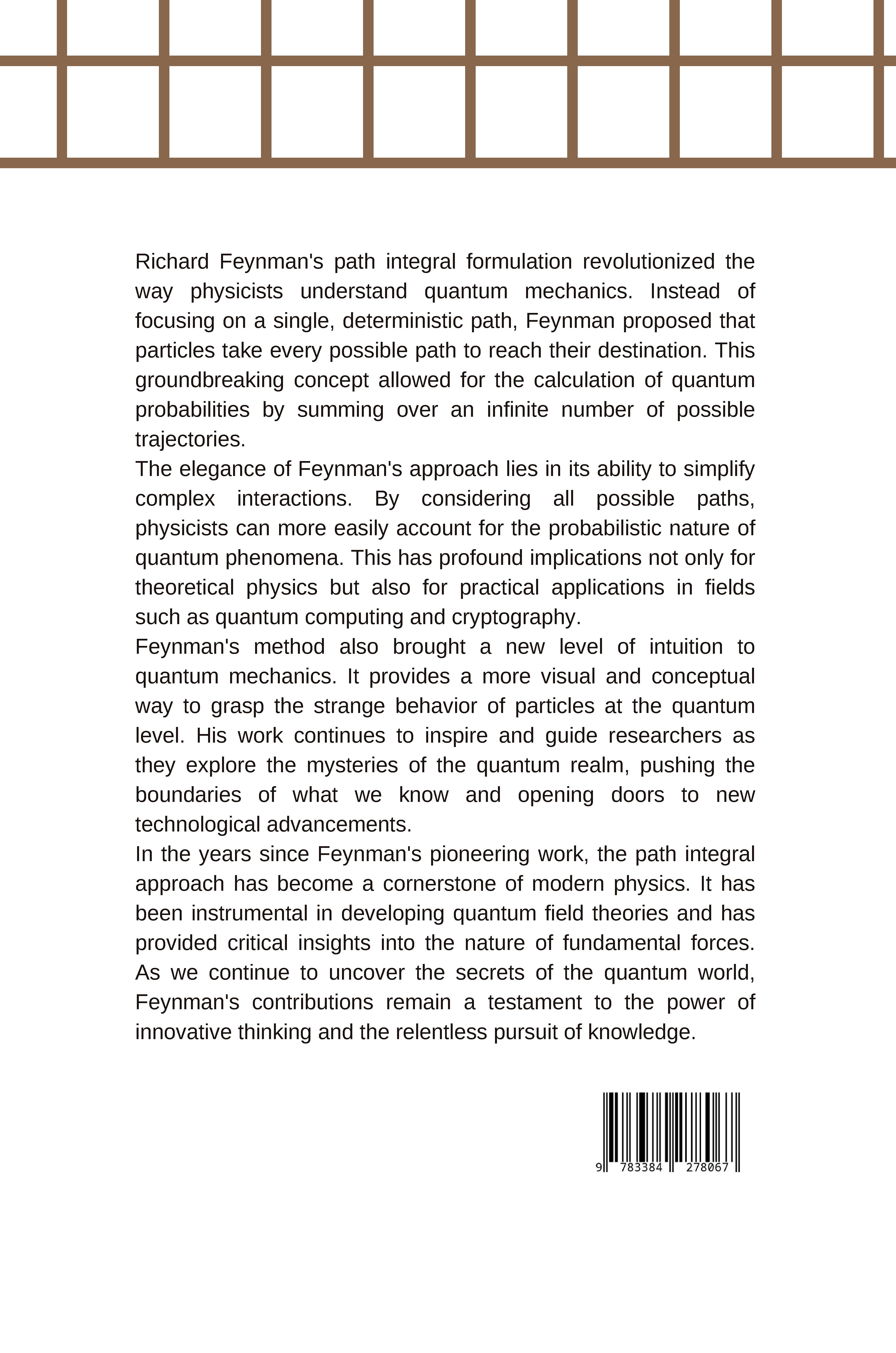 Rückseitencover Unleashing the Quantum: Feynman's Path Integral Approach