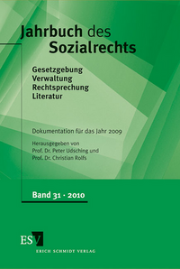 Vorderes Coverbild Jahrbuch des Sozialrechts (der Gegenwart). Gesetzgebung - Verwaltung... / Jahrbuch des Sozialrechts - - Dokumentation für das Jahr 2009
