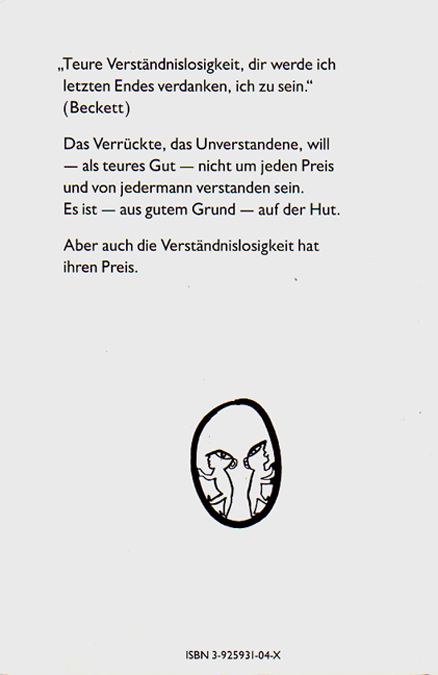Rückseitencover Teure Verständnislosigkeit