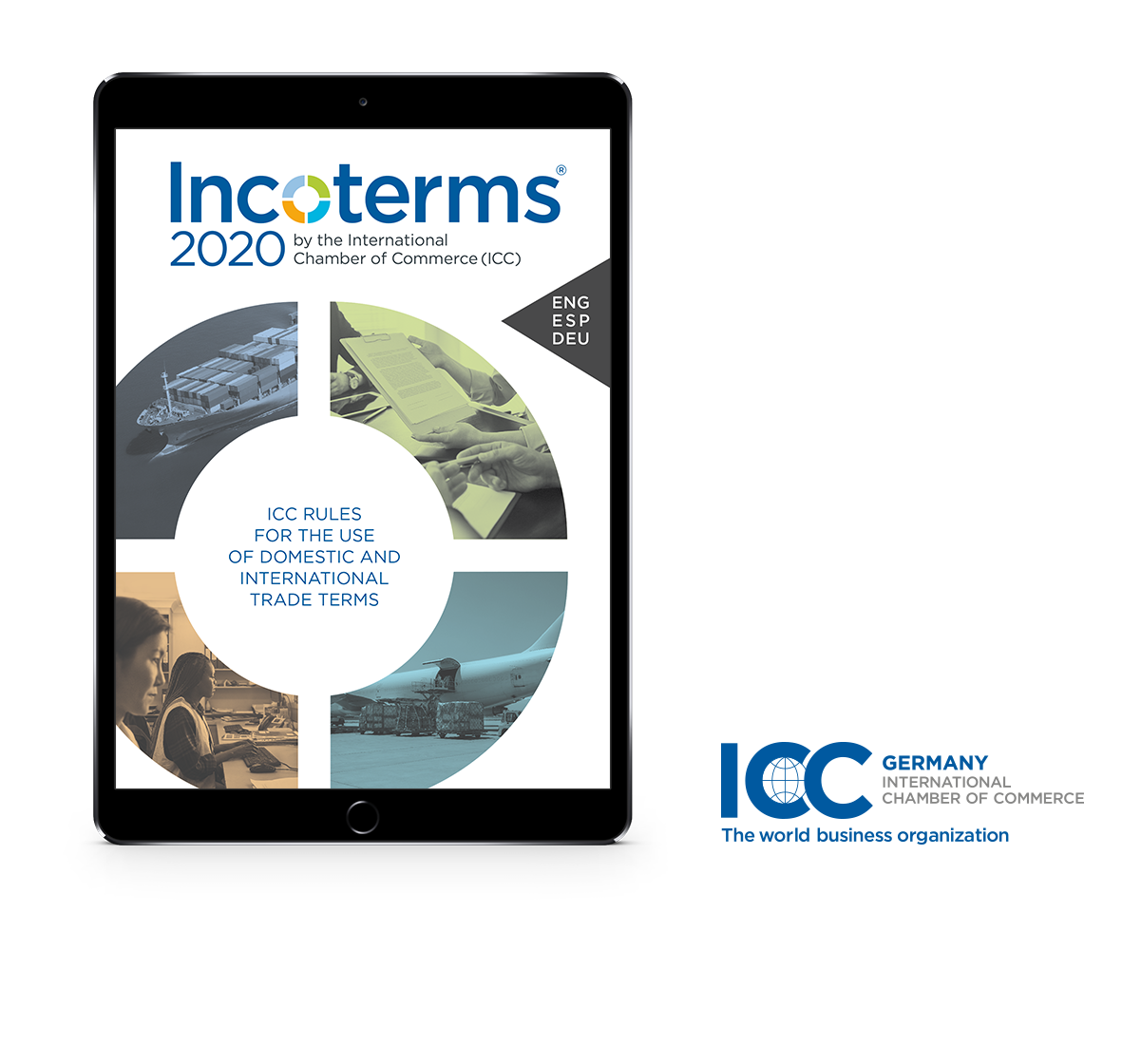 Rückseitencover Incoterms® 2020 - Trilingual (ENG - ESP - DEU)