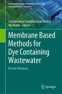 Vorderes Coverbild Membrane Based Methods for Dye Containing Wastewater