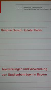Vorderes Coverbild Auswirkungen und Verwendung von Studienbeiträgen in Bayern