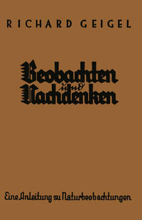 Vorderes Coverbild Beobachten und Nachdenken