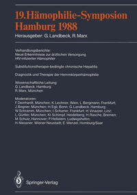 Vorderes Coverbild 19. Hämophilie-Symposion Hamburg 1988