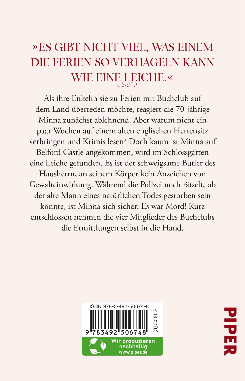 Rückseitencover Mord auf Belford Castle