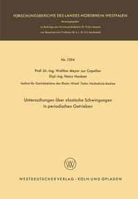 Vorderes Coverbild Untersuchungen über elastische Schwingungen in periodischen Getrieben