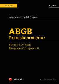 Vorderes Coverbild ABGB Praxiskommentar / ABGB Praxiskommentar - Band 7, 5. Auflage