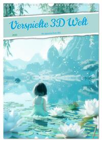 Vorderes Coverbild Verspielte 3D Welt - Im japanischen Stil (Wandkalender 2025 DIN A3 hoch), CALVENDO Monatskalender