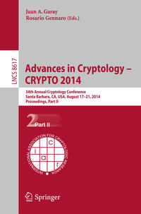 Vorderes Coverbild Advances in Cryptology -- CRYPTO 2014