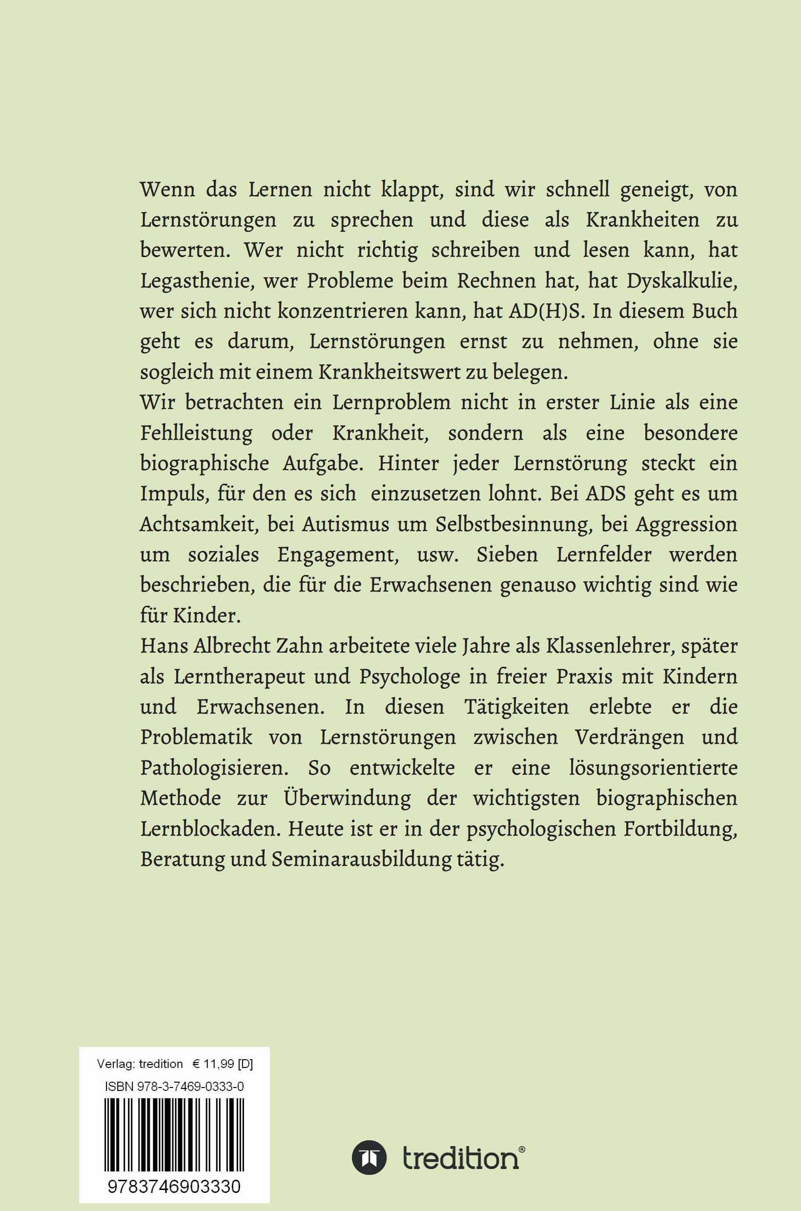 Rückseitencover Wenn das Lernen gelingen soll !!!
