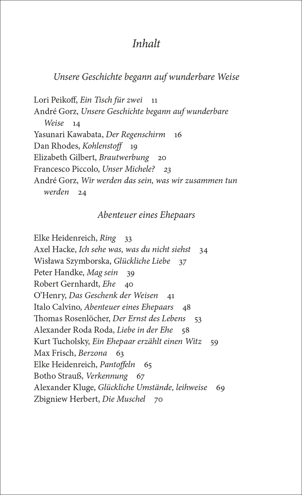 Beispielinhalt (Bild) Verliebt, verlobt, verheiratet geblieben