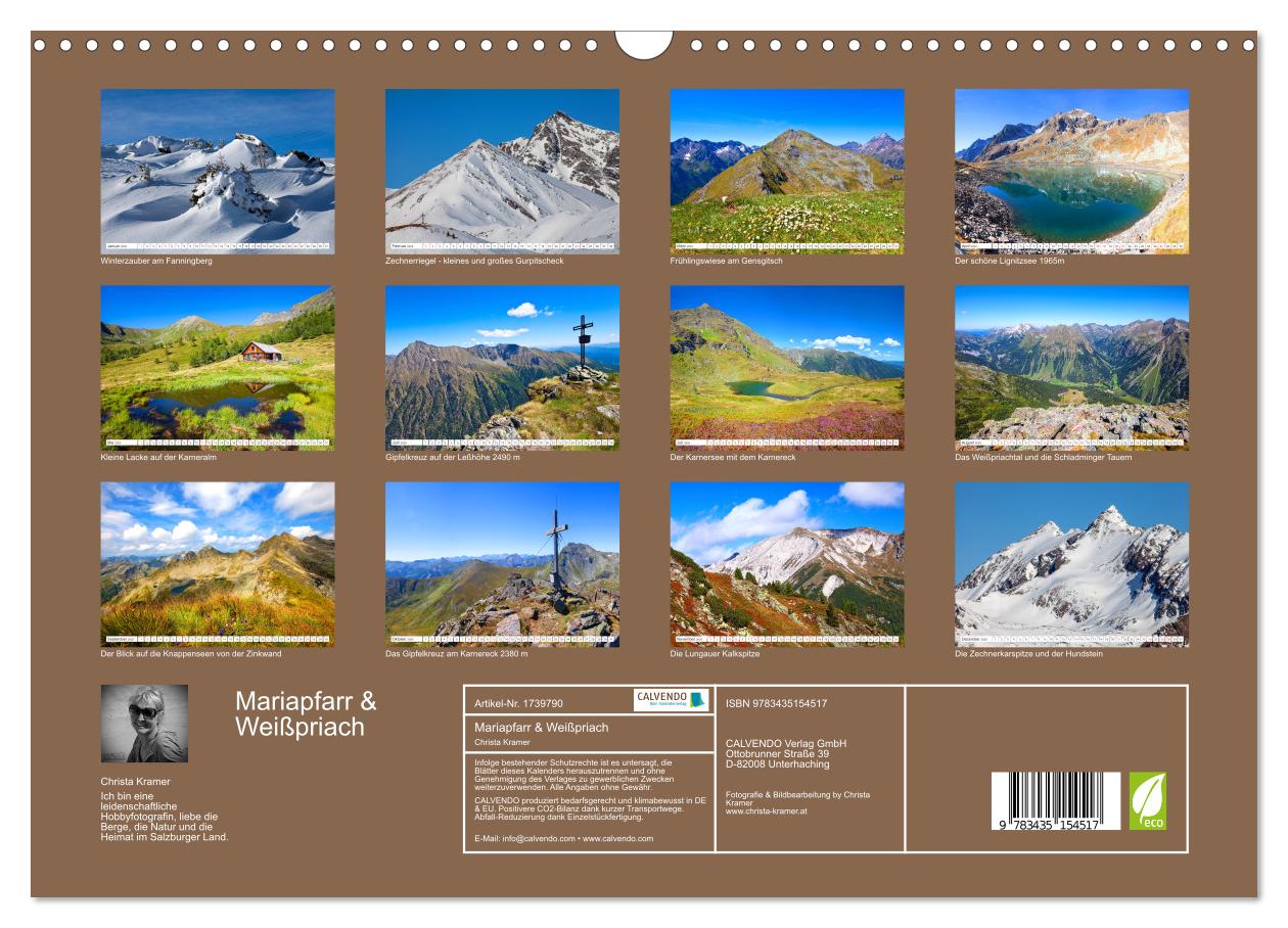 Beispielinhalt (Bild) Mariapfarr & Weißpriach (Wandkalender 2025 DIN A3 quer), CALVENDO Monatskalender