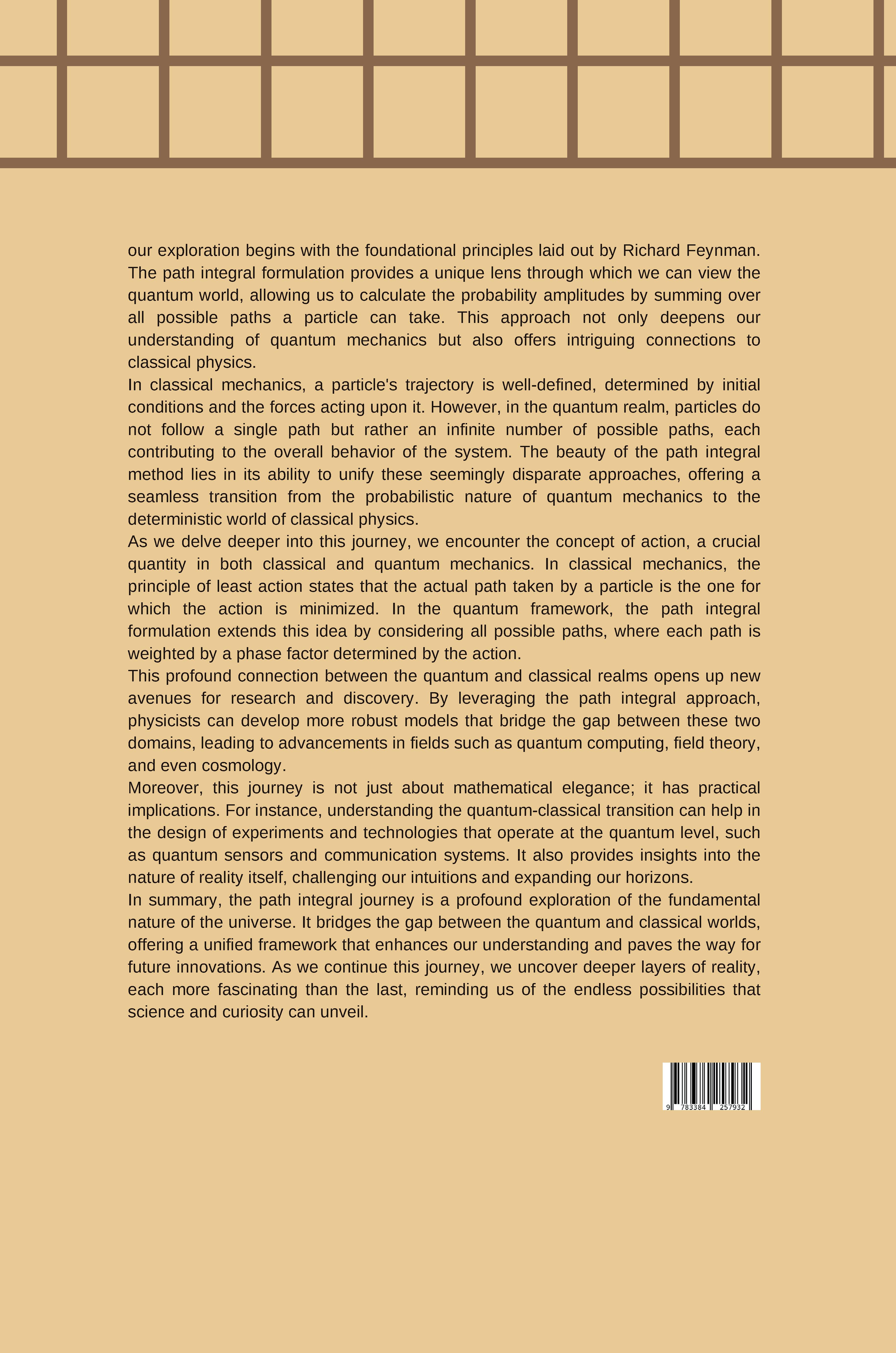 Rückseitencover Bridging Quantum and Classical: A Path Integral Journey
